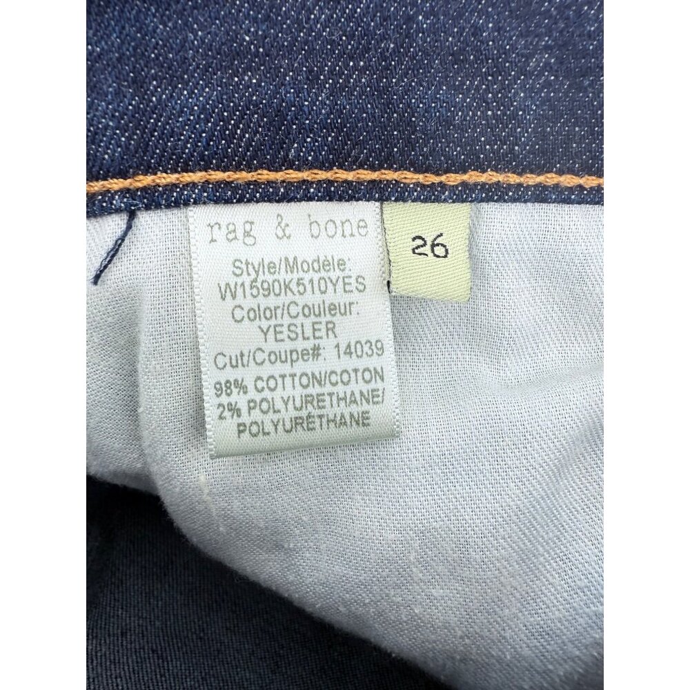 Rag & Bone Designer Skinny Low Rise Dark Wash “Yesler” Denim  Jeans Size 26 - Picture 13 of 16